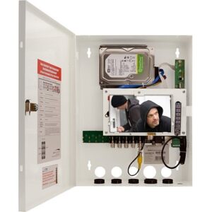 Speco D16WHUM3TB 16 Channel 4K IP, Hd-Tvi Wall Mount Hybrid Video Recorder with Built-In Monitor