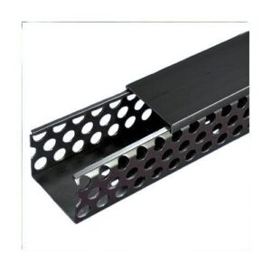 Panduit D1X4BL6 Round Hole Duct, Polyvinyl Chloride, 1"x4"x6', Black