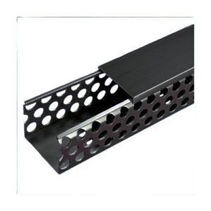 Panduit D2X3BL6 Round Hole Duct, 3x3x6', Polyvinyl Chloride, Black