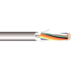 West Penn D4851GY0500 24/2 Stranded Braided Shielded Data Control Cable, Overall 100% Aluminum Foil 90% Tinned Braid, CM, 500' (152.4m) Reel, Gray