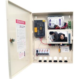 Speco D4WVXPM6TB 4-Channel 4MP TVI Wall Mount DVR with Power Supply and Monitor, 6TB