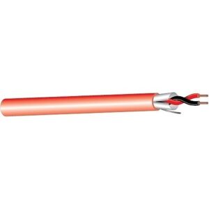 West Penn D60975RD1000 18/2 Addressable Audio Control Cable, Shielded, Plenum, 1000', Red