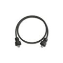 Leviton D6722-3E CAT6A DURAPORT Industrial Shielded Patch Cord, Industrial Plug-to-Industrial Plug, 3', Black
