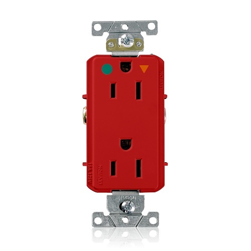 Leviton D8200-IGR Hospital Grade Decora Plus Duplex Receptacle