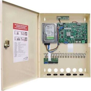 Speco D8WHS4TB 8-Channel HS Wall Mount Hybrid DVR with Looping Outputs and Real-Time Recording, 4TB HDD