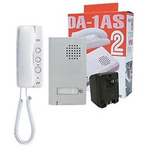 Aiphone DA-1AS 1-Call Audio Entrance Box Set with Handset Tenant Station (DA-1DS, DA-1MD, PT-1211C)