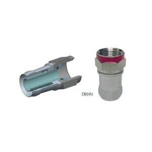 Belden DB59U-50 Double Bubble RG-59 F-Coax Compression Connector, 50-Pack