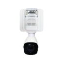 Speco DD1 4MP Indoor Bullet IP Camera with Advanced Analytics and Selectable Audio Voice Warning, Attached Digital Deterrent Alert Box and Built-in Strobe, 2.8-12mm Motorized Lens, White