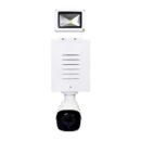 Speco DD2 4MP Bullet IP Camera with Digital Deterrent Alert Box and Siren, Built-in Flood Light, 2.8-12mm Motorized Lens, White