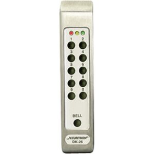 Securitron DK-26PSS DK-26 Series Digital Keypad Only, Narrow Stile, Stainless Steel