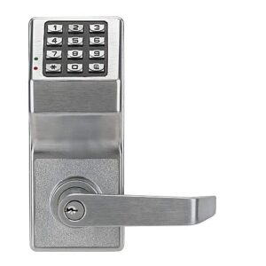 Alarm Lock DL2700WP/26D Trilogy T2 Weatherproof Standalone Push Button Cylindrical Lock, Satin Chrome