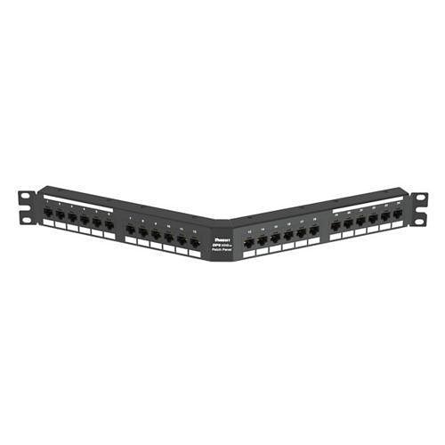 Panduit DPA246X88TGY Punchdown Patch Panel, Cat6a, Angled, 2-Port