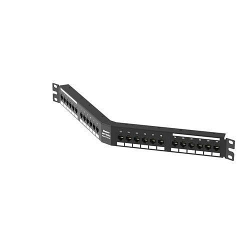 Panduit DPA246X88TGY Punchdown Patch Panel, Cat6a, Angled, 2-Port