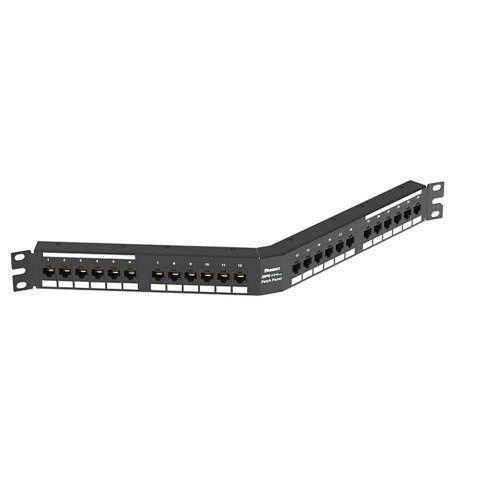 Panduit DPA246X88TGY Punchdown Patch Panel, Cat6a, Angled, 2-Port