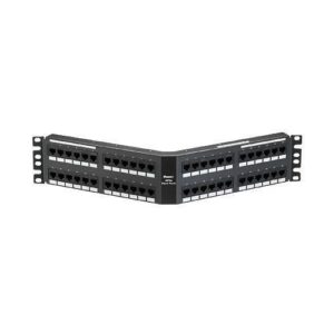 Panduit DPA485E88TGY Punchdown Patch Panel, CAT6E, Angled, 4-Port