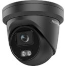 Hikvision DS-2CD2347G2-LU Performance Series ColorVu 4MP WDR Turret IP Camera with Built-In Microphone, 2.8mm Fixed Lens, Black