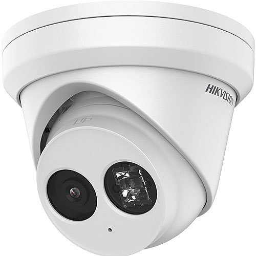 Hikvision DS-2CD2383G2-IU Value Series AcuSense 8MP Turret IP Camera with Built-In Microphone, 2.8mm Fixed Lens, White