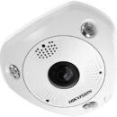 Hikvision DS-2CD6365G0E-IVS Smart Series 6MP Outdoor Fisheye IP Camera, 1.27mm Lens, White