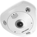 Hikvision DS-2CD63C5G0-IS Smart Series 12MP Fisheye IP Camera, 1.29mm Lens, White