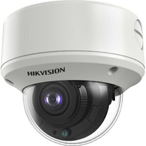 Hikvision DS-2CE59U7T-AVPIT3ZF TurboHD 4K Ultra-Low Light Vandal Dome Analog Camera, 2.7-13.5mm Motorized Varifocal Lens, White