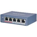 Hikvision DS-3E1105P-EI Smart Managed 4-Port PoE Switch, 100 Mbps, Blue