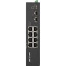 Hikvision DS-3T0510HP-E/HS 8-Port Hardened Unmanaged Gigabit PoE Switch, 20Gbps, Black