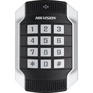 Hikvision DS-K1104MK Vandal-Proof Card Reader with Keypad, Tamper-Resistant Alarm (Replaces DS-K1104M), Black
