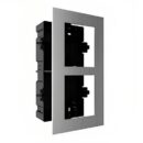 Hikvision DS-KD-ACF2/S 2-Module Flush Mount Brackets for Modular Door Station, Stainless Steel