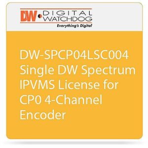 Digital Watchdog DW-SPCP04LSC004 DW Spectrum IVPS License for CP0 4-Channel Encoder, Single License