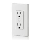 Leviton DW15R-1BW Decora Smart Wi-Fi Tamper-Resistant Outlet for Indoors, White
