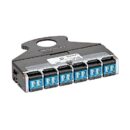 Leviton E2XLC-SBL e2XHD QUICKPORT Fiber Cassette, OS2, LC Shuttered, 12-Fibers, Blue