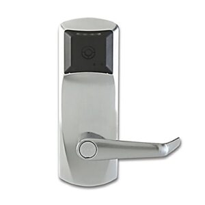 Keyscan E79N1067SSBF00626 E-Plex 7900 Series RFID Electronic Lock, 2" Short Lever Inside/Outside, Satin Chrome