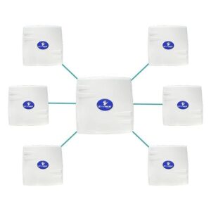 EtherWAN EASYLINK-PRO-US-MP-02 Pro MP Series 2-Paired Wireless Bridge Clients and 1-Wireless Bridge Base Unit, 3x24V DC, 1.5A Power Supplies, 3xPassive PoE Injectors, 3xPoEPowerEZ and 3xMounting Kit