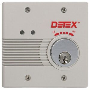 Detex EAX-2500F-XMC65 Hardwired Door Alarm with Cylinder Installed