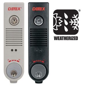 Detex EAX-300W Battery Powered Door Propped Alarm, 15 Second Drop Delay, Gray