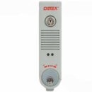Detex EAX-300 Series Battery Powered Door Propped Alarm, Mortise Cylinder, Gray