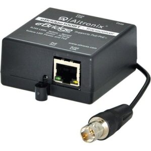Altronix eBridge100ST EoC Single-Port Small Transceiver, 100Mbps, Passes PoE/PoE+, Requires Compatible Receiver