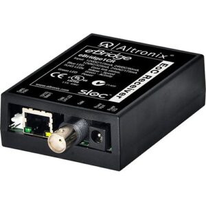 Altronix EBRIDGE1CR EoC Single-Port Receiver, 25Mbps, Passes Simultaneous Composite Video, 12/24VDC or 16/24VAC, Requires Compatible Transceiver