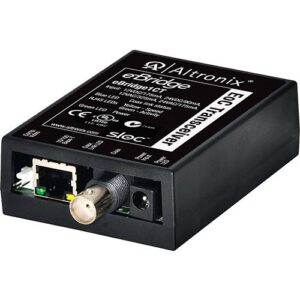 Altronix EBRIDGE1CT EoC Single-Port Transceiver, 25Mbps, Simultaneous Composite Video, 12/24VDC or 16/24VAC, Requires Compatible Receiver