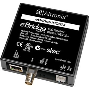 Altronix EBRIDGE1PCRM EoC Single-Port Receiver, 25Mbps, Passes PoE/PoE+, Requires Compatible Transceivers