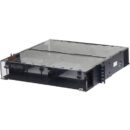 Belden ECX-02U FiberExpress ECX Patch Panel Housing, Holds ECX Adapter Frames or Cassettes, 19" W, 2U, Black