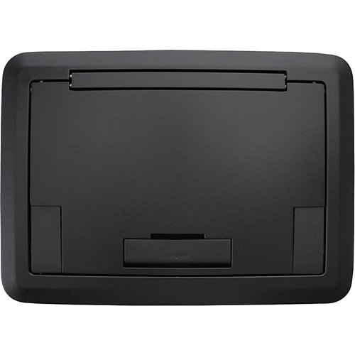 Wiremold EFB45BTCBK Evolution Series EFB45 Floor Box Surface Style Cover with Solid Lid, Surface Mount, Black