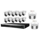 Hikvision EKI-K164T814A IR 180° Panoramic Surveillance Kit with 4K 16-Channel NVR DS-7616NXI-K1/8P, (12) 8MP IP IR Cameras ECI-T28F2, and (2) 8MP 180° Panoramic Camera DS-2CD2387G2P-LSU/SL