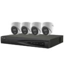 Hikvision EKI-K41T44C Value Express Series ColorVu 5-Piece IP Kit, (4) DS-2CD1347G2-LUF 4MP Turret IP Camera, 2.8mm Lens, White, (1) ERI-K104-P4 4K 4-Channel NVR, 1TB HDD, Black