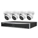 Hikvision EKI-K42T84A 4K PoE Kit, Includes DS-7604NXI-K1/4P NVR with 2TB HDD and (4) ECI-T28F2 IP Cameras with 2.8mm Lens