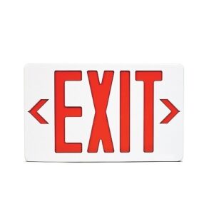 Mircom EL-7007RX-180 Thermo Plastic Exit Sign, 180min Battery Backup, Red