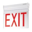 Mircom EL-7008RA Edge-Lit LED Exit Sign, Aluminum Housing, Red