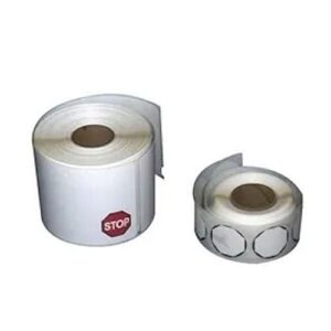 HID EL-DYMO-30911 EasyLobby Self-Expiring Adhesive Badge Roll, Roll of 250, Black and White