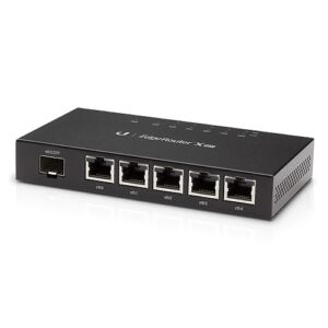 Ubiquiti ER-X-SFP Compact Powerful Router Sporting, 5-Port Gigabit RJ45 with Passive PoE Support and 1-Port SFP