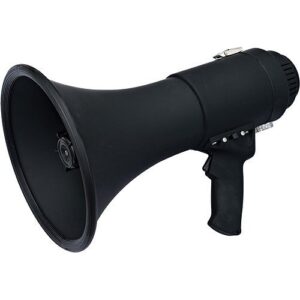 Speco ER370B 16W Deluxe Megaphone with Siren, Matte Black